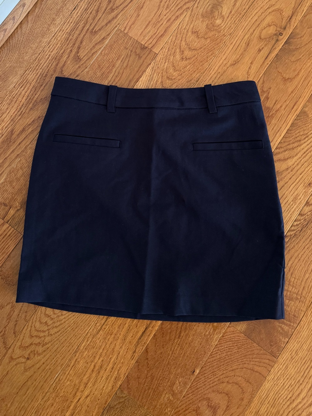 H&M Dark Navy Tailored Flat-Front Shorts